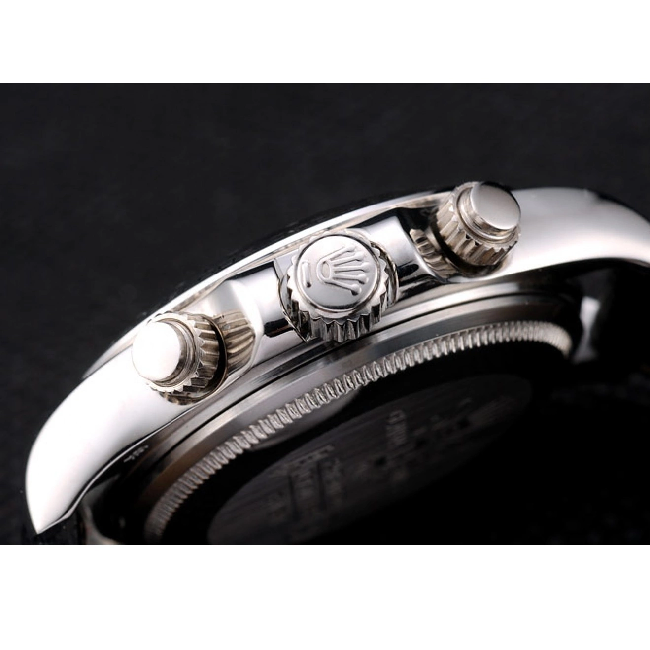 Good Copy Rolex Watches Strap Tachymeter Lady Black Steel Black Daytona Rolex Stainless Case Dial Leather 0706